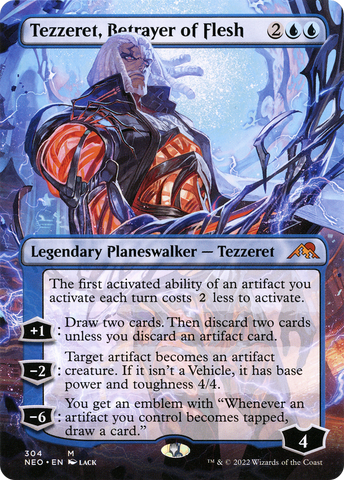 Tezzeret, Betrayer of Flesh (Borderless) [Kamigawa: Neon Dynasty] - The Mythic Store | 24h Order Processing