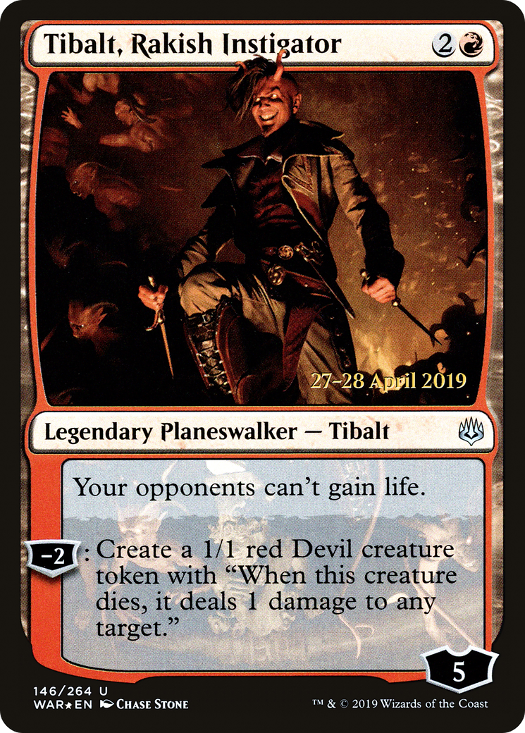 Tibalt, Rakish Instigator [War of the Spark Prerelease Promos] - The Mythic Store | 24h Order Processing