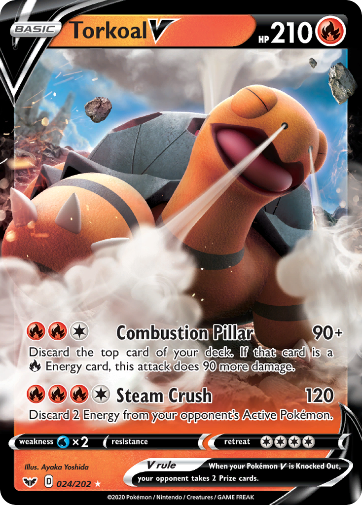 Torkoal V (024/202) [Sword & Shield: Base Set] - The Mythic Store | 24h Order Processing