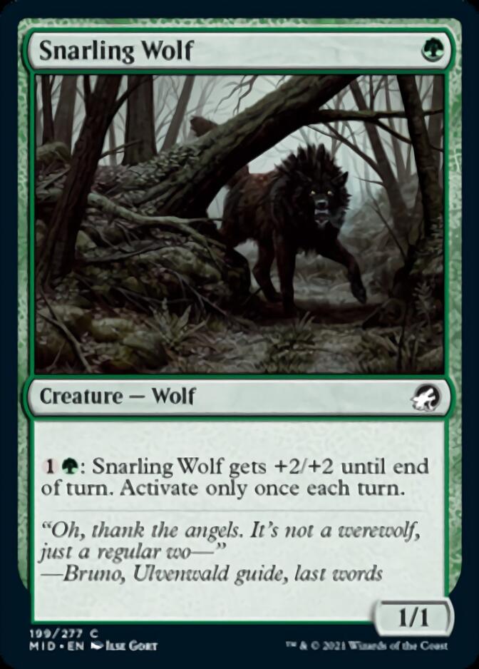 Snarling Wolf [Innistrad: Midnight Hunt] - The Mythic Store | 24h Order Processing