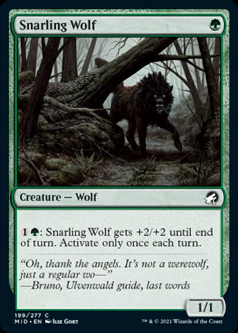 Snarling Wolf [Innistrad: Midnight Hunt] - The Mythic Store | 24h Order Processing