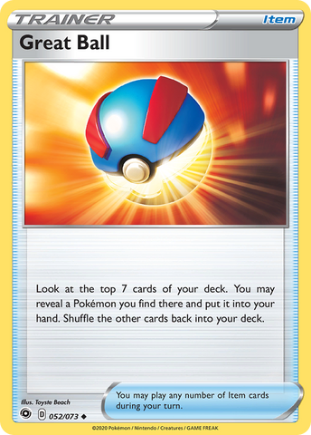 Great Ball (052/073) [Sword & Shield: Champion's Path] - The Mythic Store | 24h Order Processing