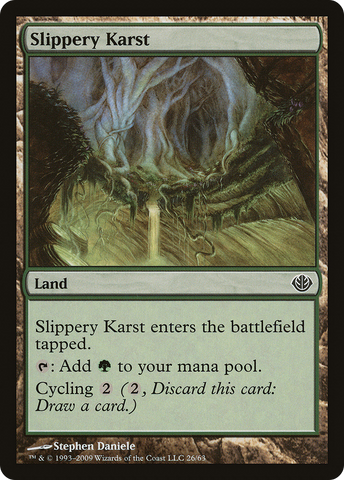 Slippery Karst [Duel Decks: Garruk vs. Liliana] - The Mythic Store | 24h Order Processing