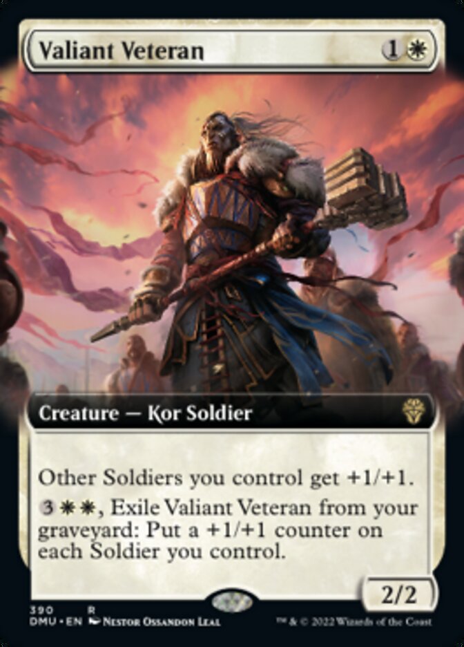 Valiant Veteran (Extended Art) [Dominaria United] - The Mythic Store | 24h Order Processing