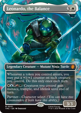 Leonardo, the Balance (Borderless) [Teenage Mutant Ninja Turtles Commander] - The Mythic Store | 24h Order Processing