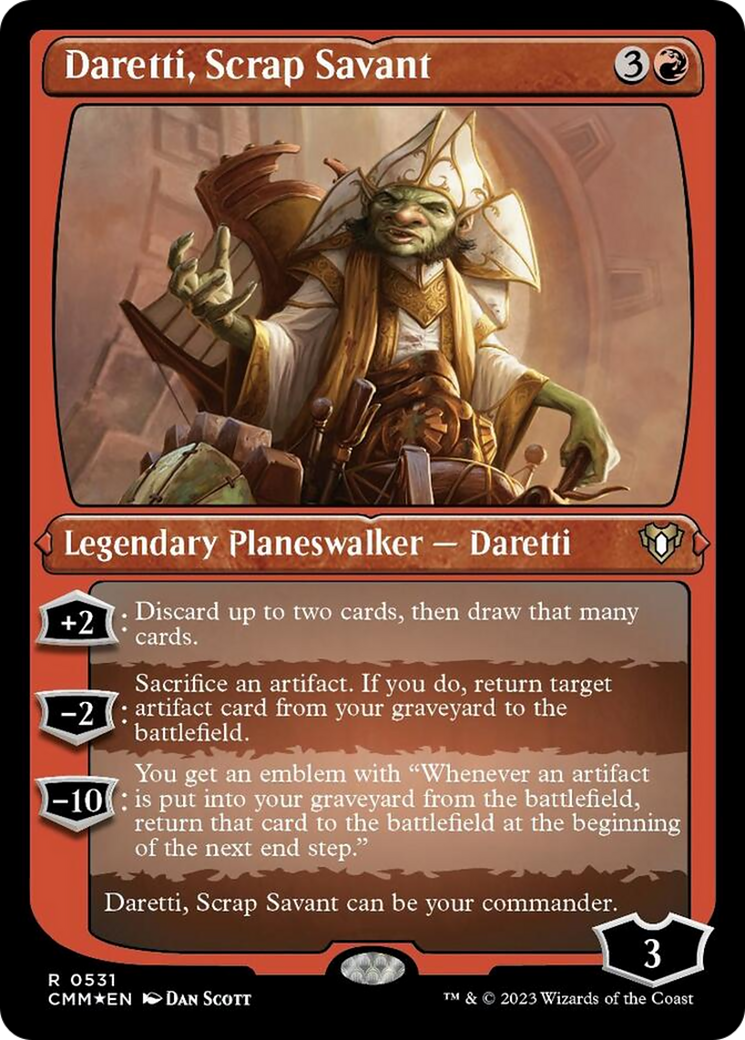 Daretti, Scrap Savant (Foil Etched) [Commander Masters] - The Mythic Store | 24h Order Processing