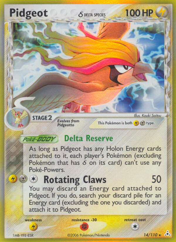 Pidgeot (14/110) (Delta Species) [EX: Holon Phantoms] - The Mythic Store | 24h Order Processing