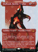 Urabrask, Heretic Praetor (Borderless Concept Praetors Step-and-Compleat Foil) [Phyrexia: All Will Be One] - The Mythic Store | 24h Order Processing