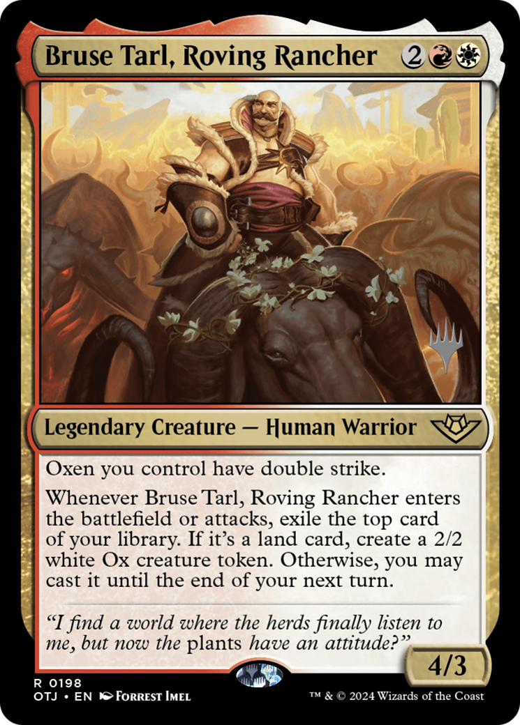Bruse Tarl, Roving Rancher (Promo Pack) [Outlaws of Thunder Junction Promos] - The Mythic Store | 24h Order Processing