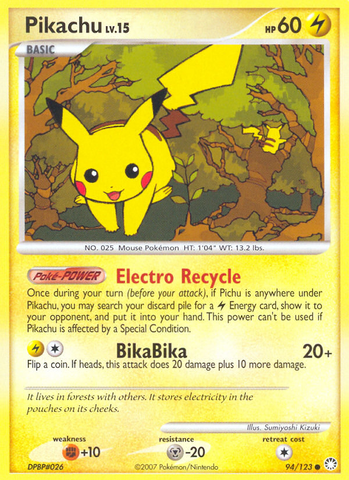 Pikachu (94/123) [Diamond & Pearl: Mysterious Treasures] - The Mythic Store | 24h Order Processing