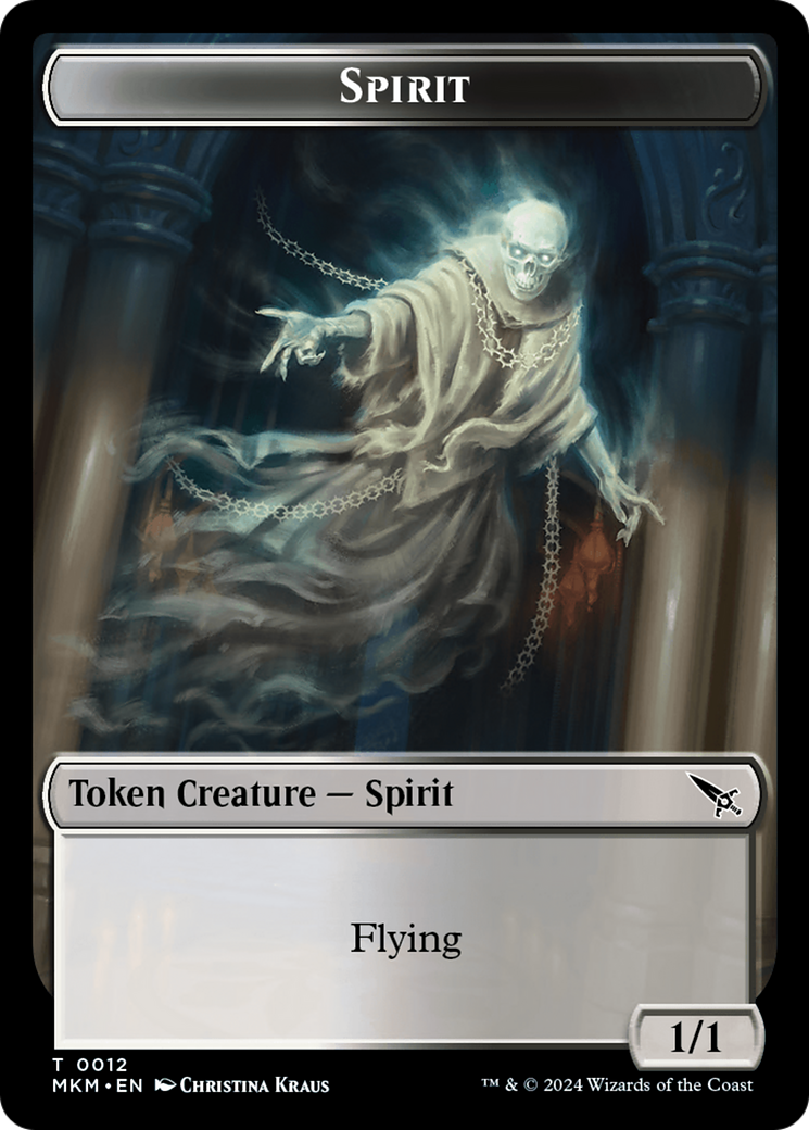 Detective // Spirit Double-Sided Token [Murders at Karlov Manor Tokens] - The Mythic Store | 24h Order Processing