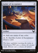 Letter of Acceptance [The List] - The Mythic Store | 24h Order Processing