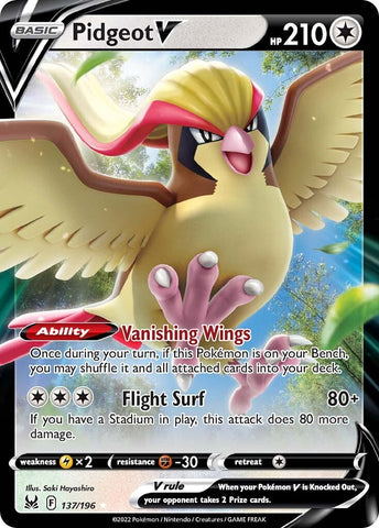 Pidgeot V (137/196) [Sword & Shield: Lost Origin] - The Mythic Store | 24h Order Processing
