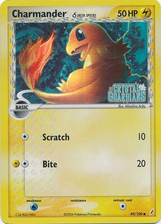Charmander (49/100) (Delta Species) (Stamped) [EX: Crystal Guardians] - The Mythic Store | 24h Order Processing