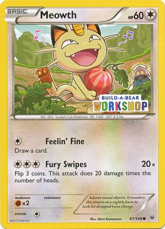 Meowth (67/108) (Build A Bear Workshop Exclusive) [XY: Roaring Skies] - The Mythic Store | 24h Order Processing