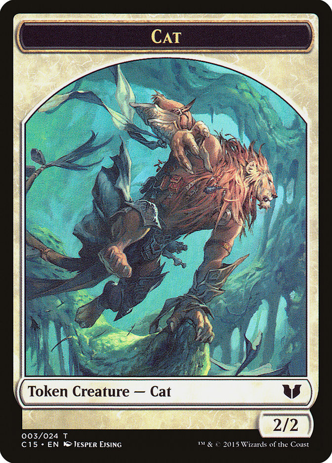 Cat // Zombie Double-Sided Token [Commander 2015 Tokens] - The Mythic Store | 24h Order Processing