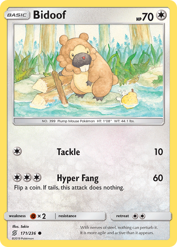 Bidoof (171/236) [Sun & Moon: Unified Minds] - The Mythic Store | 24h Order Processing