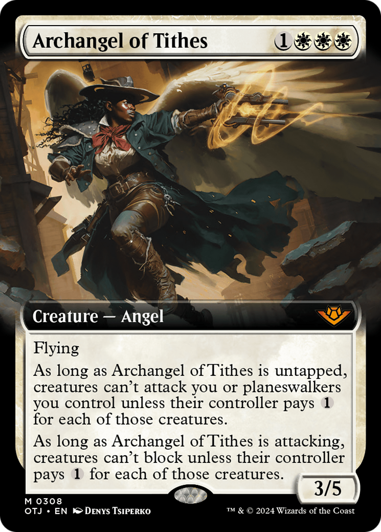 Archangel of Tithes (Extended Art) [Outlaws of Thunder Junction] - The Mythic Store | 24h Order Processing