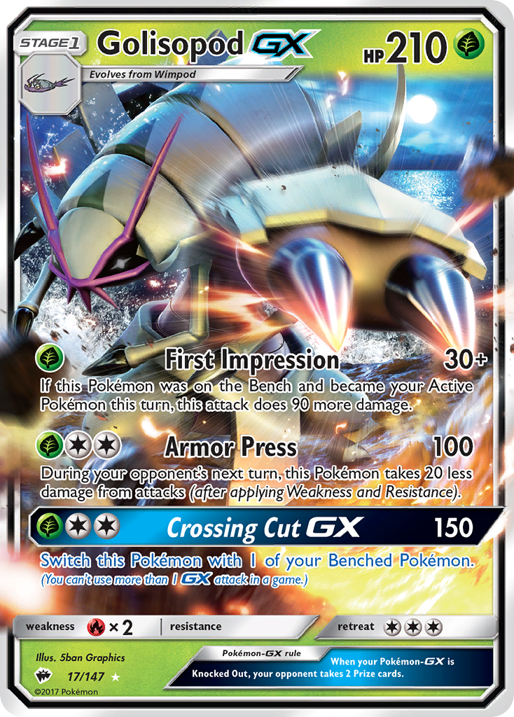Golisopod GX (17/147) [Sun & Moon: Burning Shadows] - The Mythic Store | 24h Order Processing