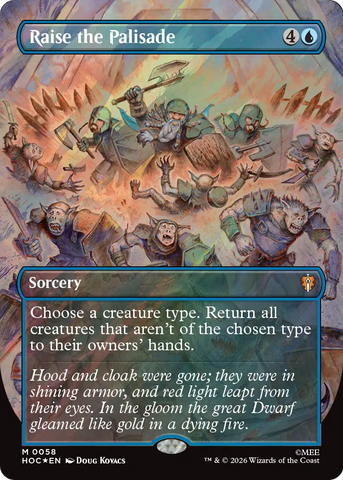 Raise the Palisade (Borderless) (Surge Foil) [The Hobbit: Eternal-Legal] - The Mythic Store | 24h Order Processing