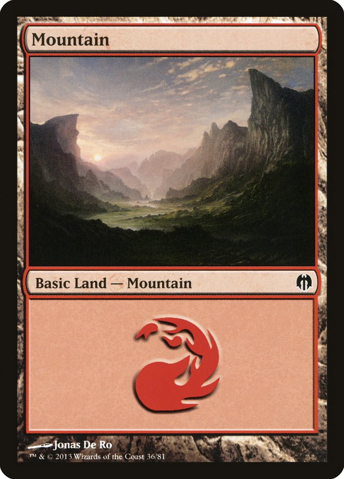 Mountain (36) [Duel Decks: Heroes vs. Monsters] - The Mythic Store | 24h Order Processing