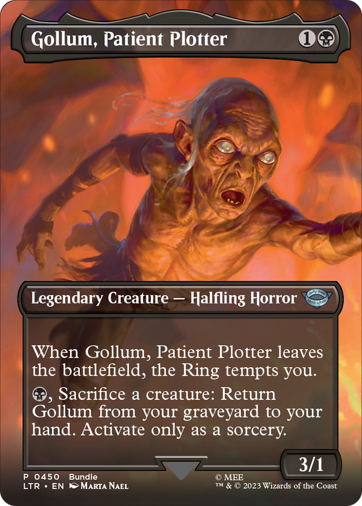Gollum, Patient Plotter (Borderless Alternate Art) [The Lord of the Rings: Tales of Middle-Earth] - The Mythic Store | 24h Order Processing