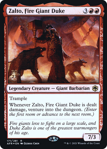 Zalto, Fire Giant Duke [Dungeons & Dragons: Adventures in the Forgotten Realms Prerelease Promos] - The Mythic Store | 24h Order Processing