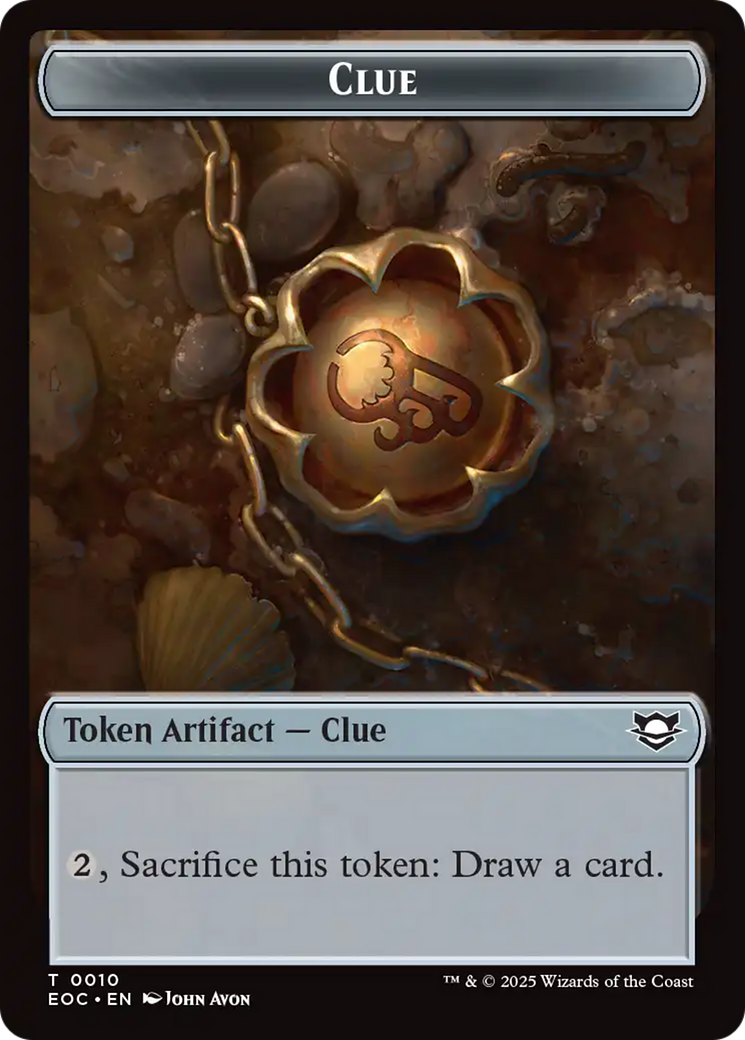 Clue // Beast (0005) Double-Sided Token [Edge of Eternities Commander Tokens] - The Mythic Store | 24h Order Processing