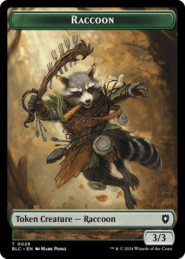 Rat // Raccoon Double-Sided Token [Bloomburrow Commander Tokens] - The Mythic Store | 24h Order Processing