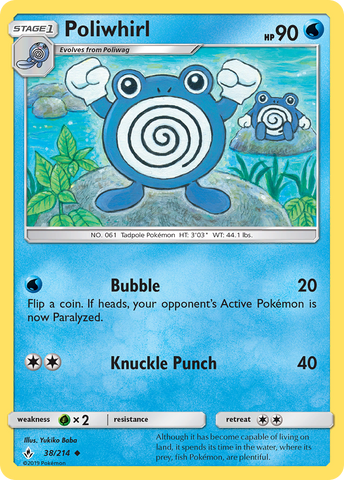Poliwhirl (38/214) [Sun & Moon: Unbroken Bonds] - The Mythic Store | 24h Order Processing