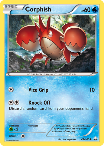 Corphish (42/160) [XY: Primal Clash] - The Mythic Store | 24h Order Processing