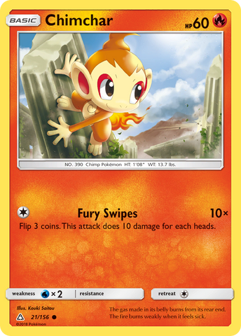 Chimchar (21/156) [Sun & Moon: Ultra Prism] - The Mythic Store | 24h Order Processing