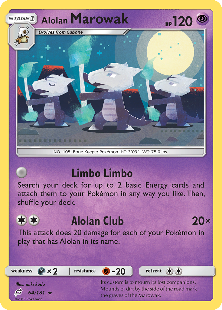 Alolan Marowak (64/181) [Sun & Moon: Team Up] - The Mythic Store | 24h Order Processing