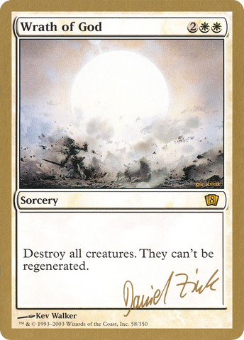 Wrath of God (Daniel Zink) [World Championship Decks 2003] - The Mythic Store | 24h Order Processing