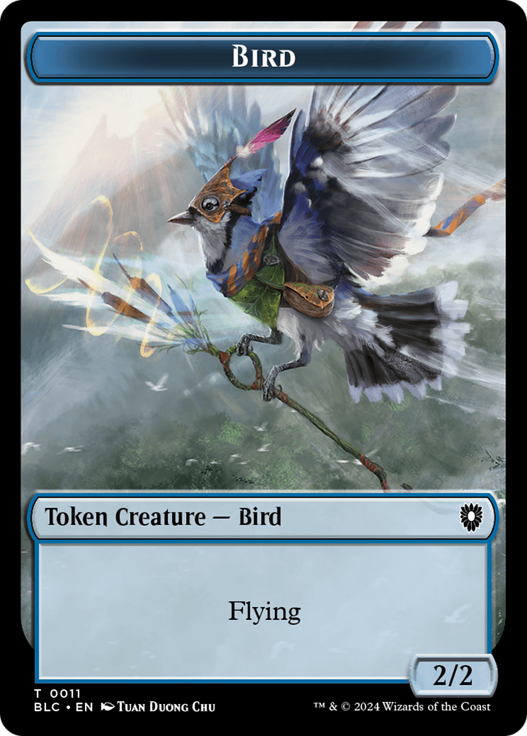 Bird (011) // Shark Double-Sided Token [Bloomburrow Commander Tokens] - The Mythic Store | 24h Order Processing