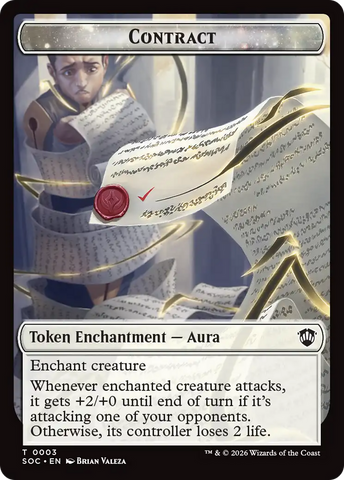 Contract // Copy Double-Sided Token [Secrets of Strixhaven Commander Tokens] - The Mythic Store | 24h Order Processing