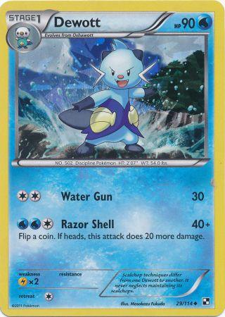 Dewott (29/114) (Cracked Ice Holo) [Black & White: Base Set] - The Mythic Store | 24h Order Processing