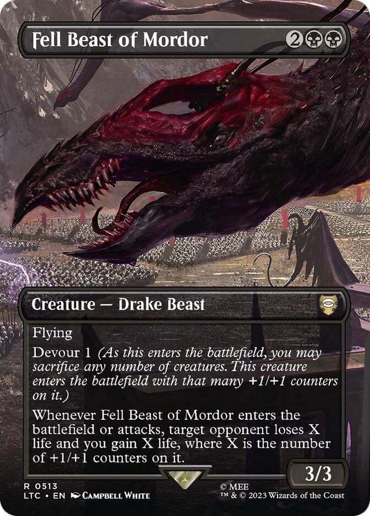 Fell Beast of Mordor (Borderless) [The Lord of the Rings: Tales of Middle-Earth Commander] - The Mythic Store | 24h Order Processing