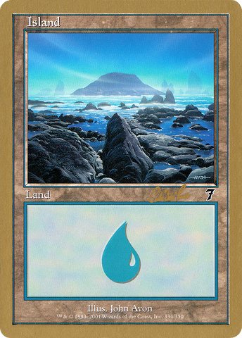 Island (cr334) (Carlos Romao) [World Championship Decks 2002] - The Mythic Store | 24h Order Processing