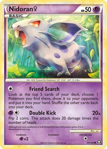 Nidoran (69/102) (Female) [HeartGold & SoulSilver: Triumphant] - The Mythic Store | 24h Order Processing