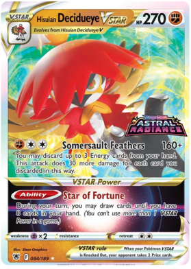 Hisuian Decidueye VSTAR (084/189) (Jumbo Card) [Sword & Shield: Astral Radiance] - The Mythic Store | 24h Order Processing