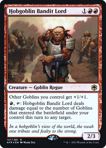 Hobgoblin Bandit Lord [Dungeons & Dragons: Adventures in the Forgotten Realms Prerelease Promos] - The Mythic Store | 24h Order Processing