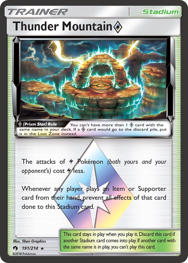Thunder Mountain (191/214) (Prism Star) [Sun & Moon: Lost Thunder] - The Mythic Store | 24h Order Processing