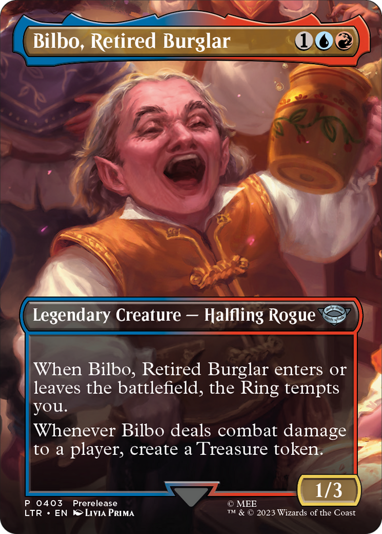 Bilbo, Retired Burglar (Borderless Alternate Art) [The Lord of the Rings: Tales of Middle-Earth] - The Mythic Store | 24h Order Processing