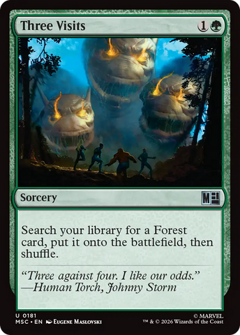 Three Visits (Surge Foil) [Marvel Super Heroes Commander] - The Mythic Store | 24h Order Processing
