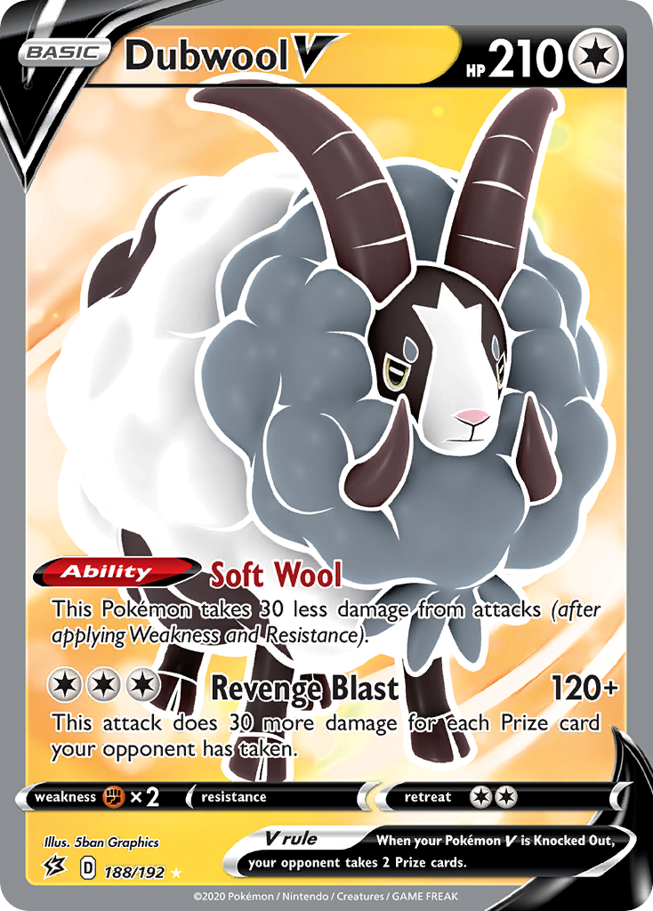 Dubwool V (188/192) [Sword & Shield: Rebel Clash] - The Mythic Store | 24h Order Processing