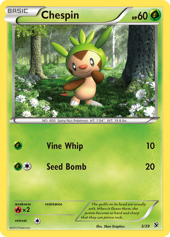 Chespin (3/39) [XY: Kalos Starter Set] - The Mythic Store | 24h Order Processing