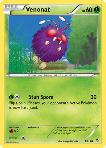 Venonat (1/119) [XY: Phantom Forces] - The Mythic Store | 24h Order Processing