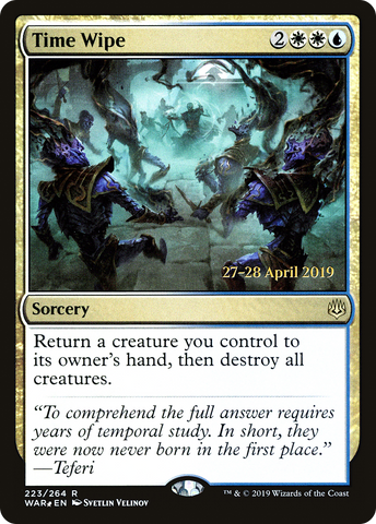 Time Wipe [War of the Spark Prerelease Promos] - The Mythic Store | 24h Order Processing