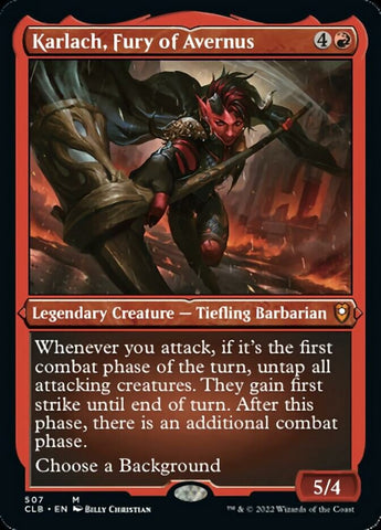 Karlach, Fury of Avernus (Foil Etched) [Commander Legends: Battle for Baldur's Gate] - The Mythic Store | 24h Order Processing